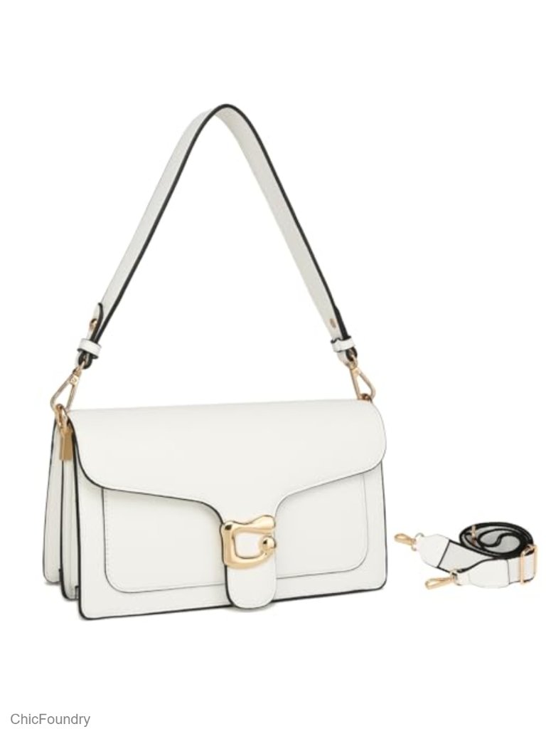 Leather Crossbody Bag With 2 Detachable Straps - Trendy Small Shoulder Purse